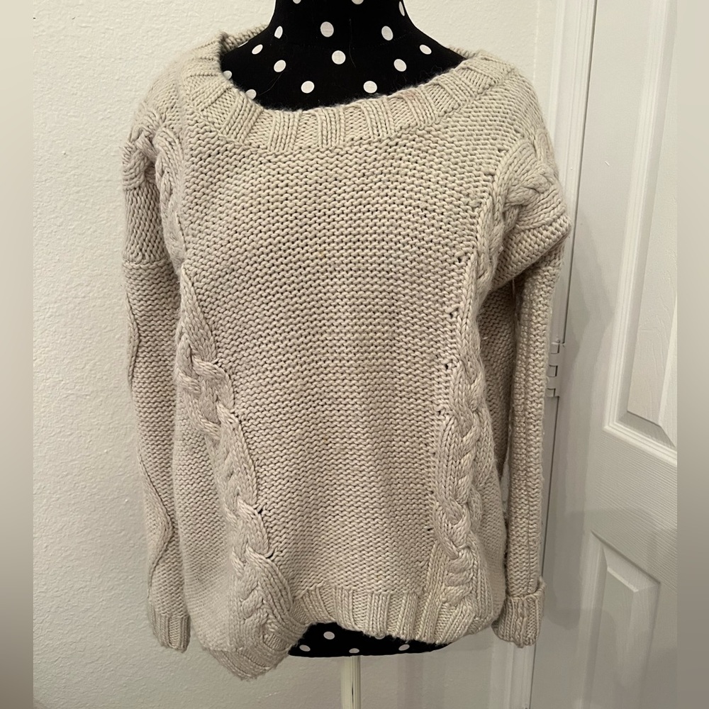 Tan Sweater - Size Small, partial wool